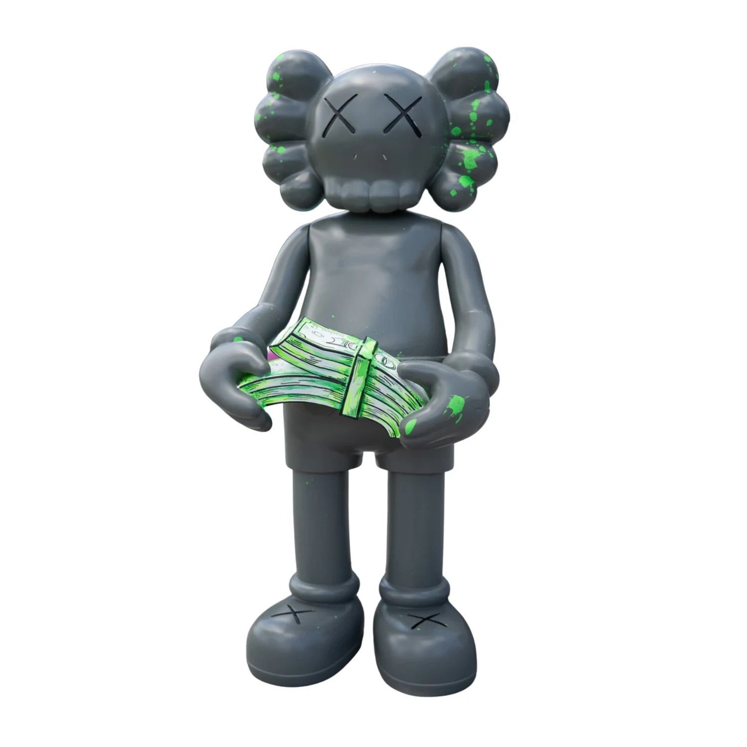 Urban Toy X - Toxic Wealth – поп арт фигура, изрисувана на ръка, снимка 2