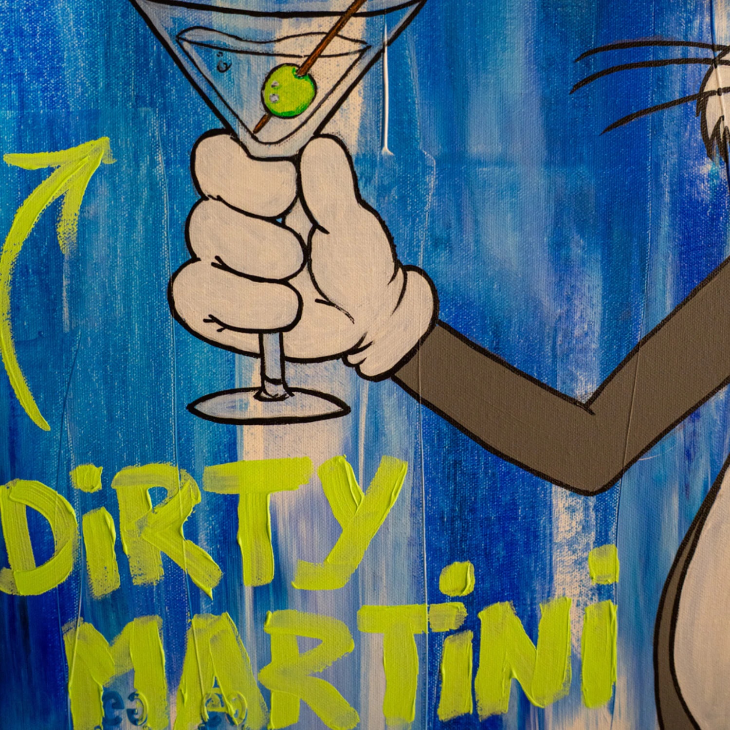 Dirty Martini – поп арт картина, рисувана на ръка, снимка 2
