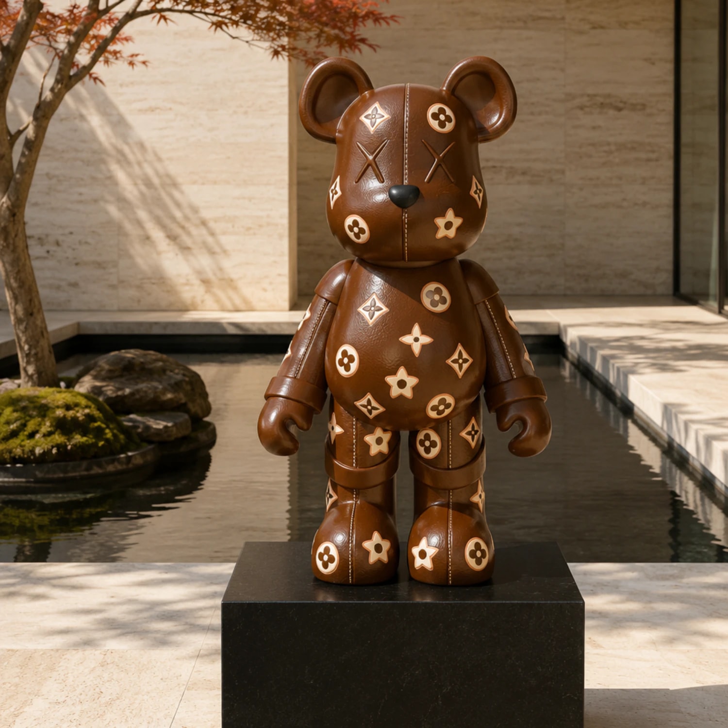 Monogram Bear - Classic – поп арт фигура, изрисувана на ръка, снимка 2